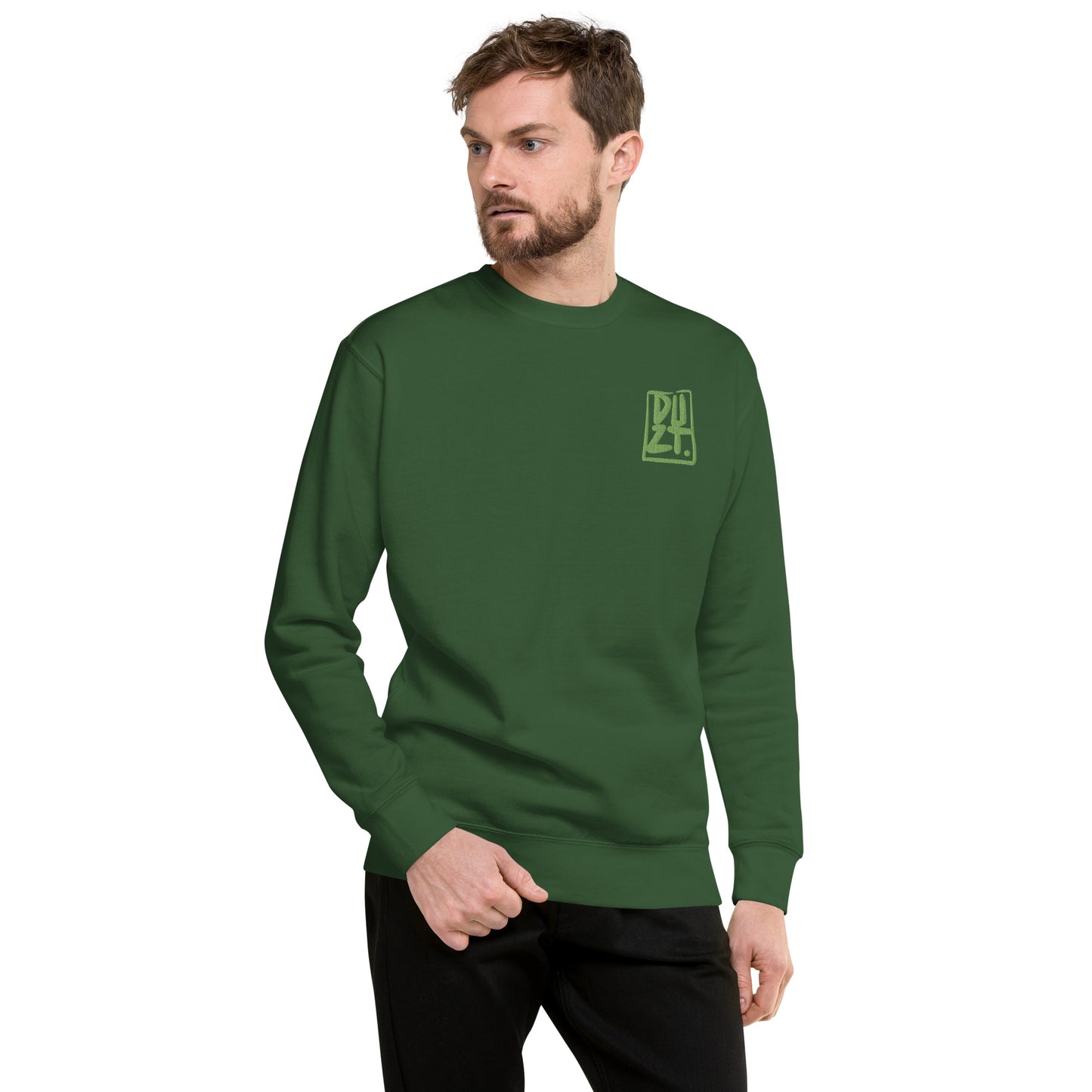 Duzt logo stick unisex Sweater green